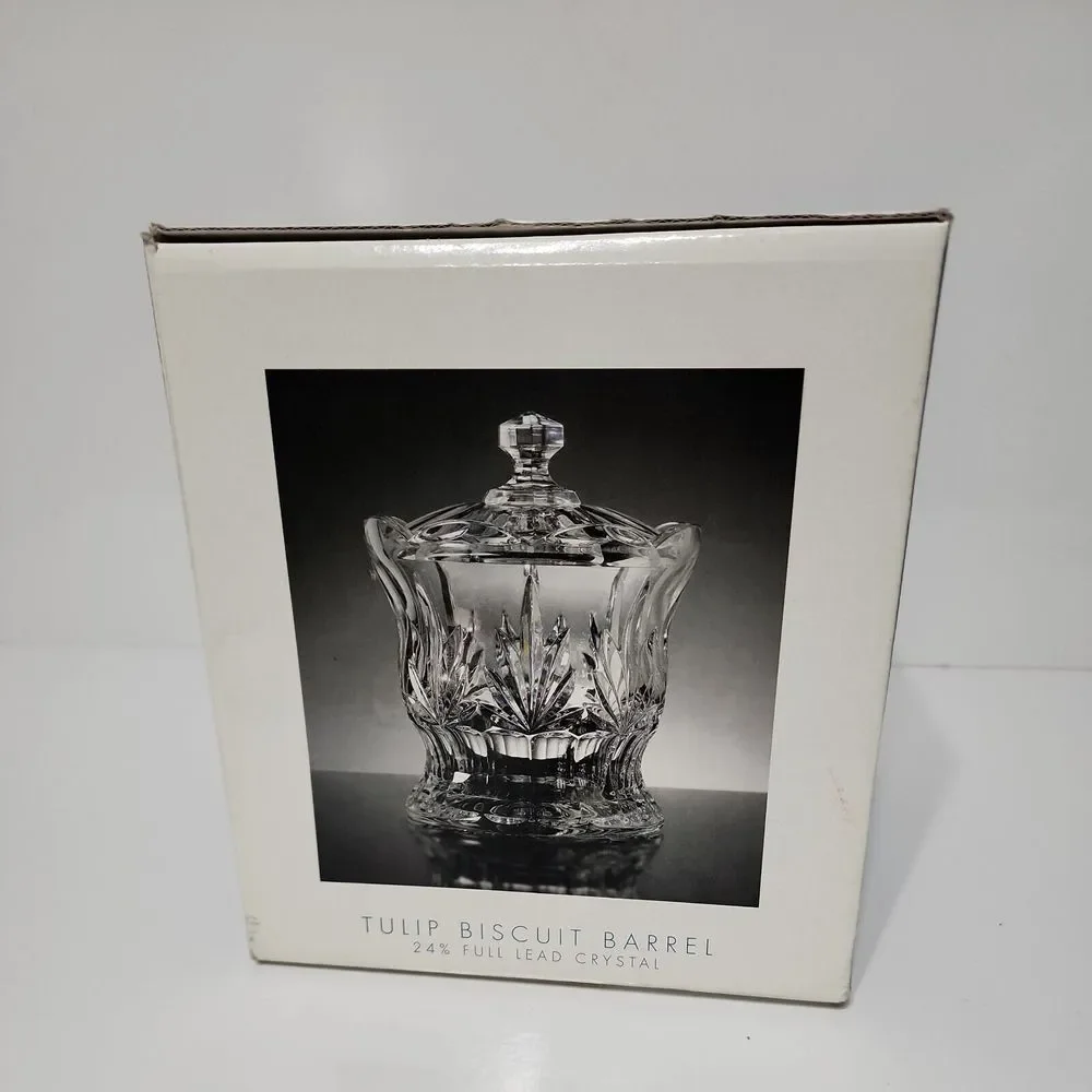 Vintage‎ Royal Limited Crystal Biscuit Barrel